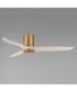 Woodwind 52 inch Solid Wood Blade Hugger Fan w LED Natural Aged Brass