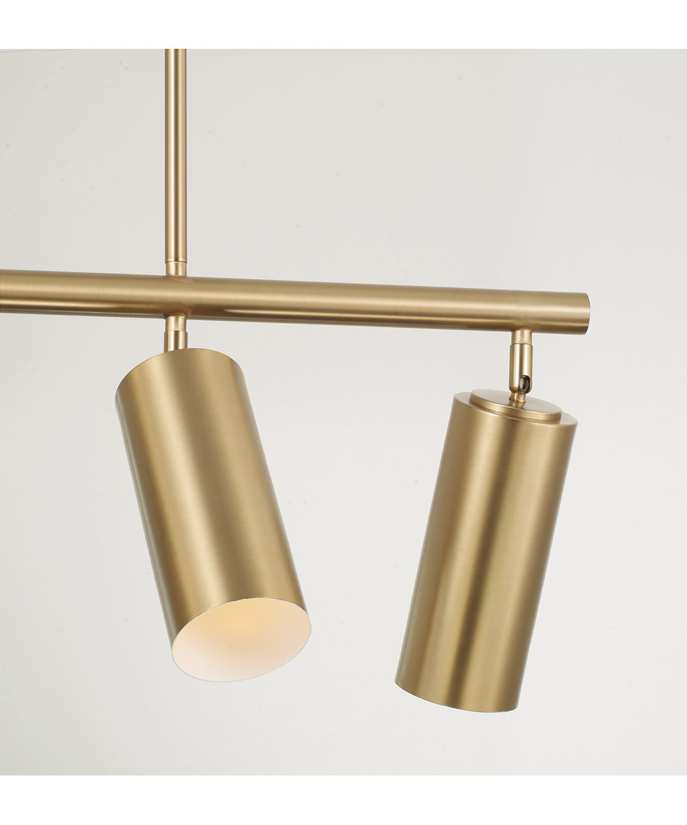 Robbie 5 -Light-Linear Chandelier Aged Brass