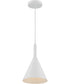 8"W Lightcap 1-Light Pendant Matte White