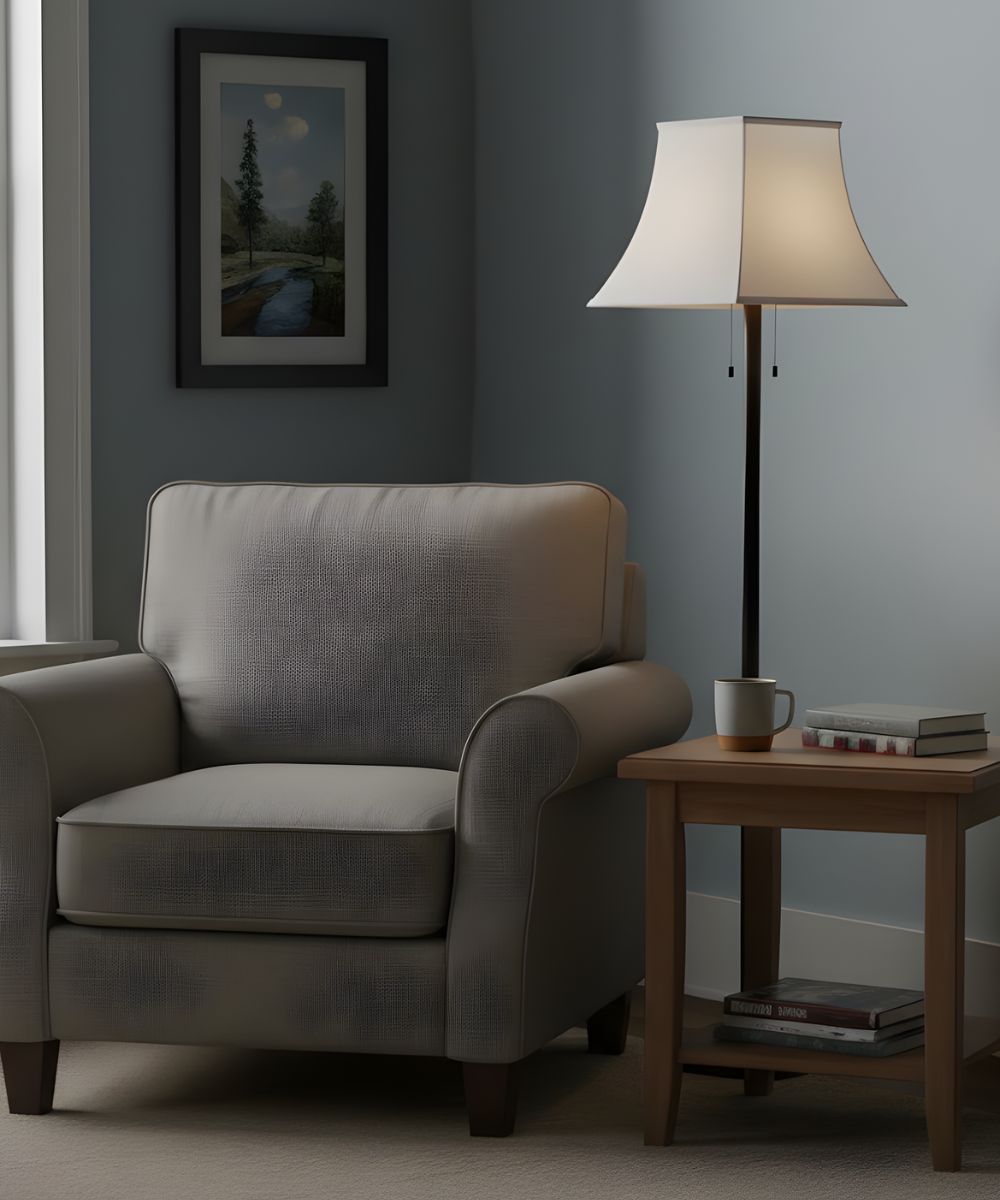 5x15x12 Off White Silk Shantung Square Bell Hardback Lampshade