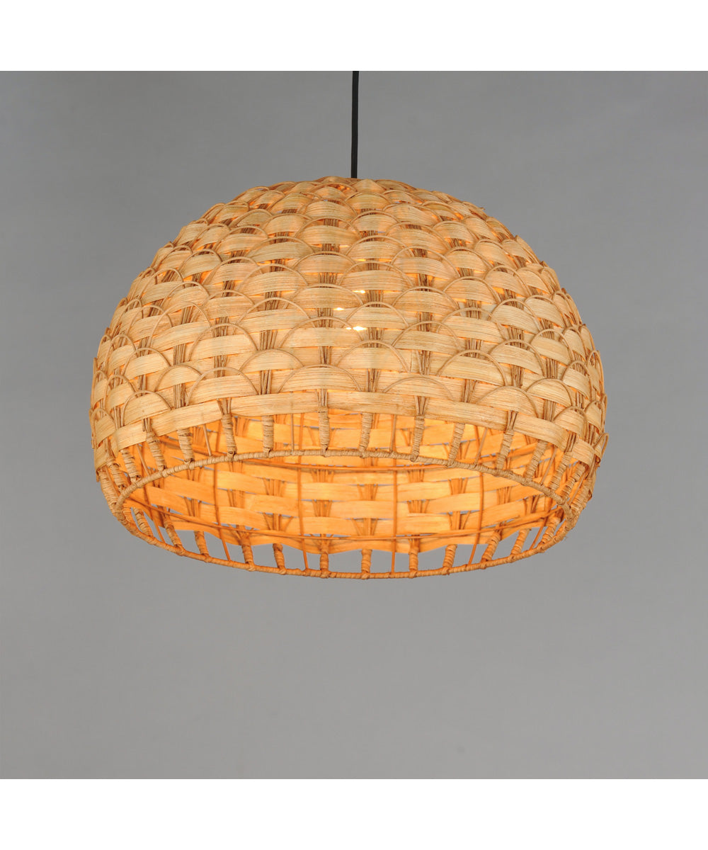 Tahiti 20 inch 1-Light Pendant Black