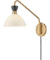 Simon 1-Light Medium Single Light Plug-In Sconce in Black
