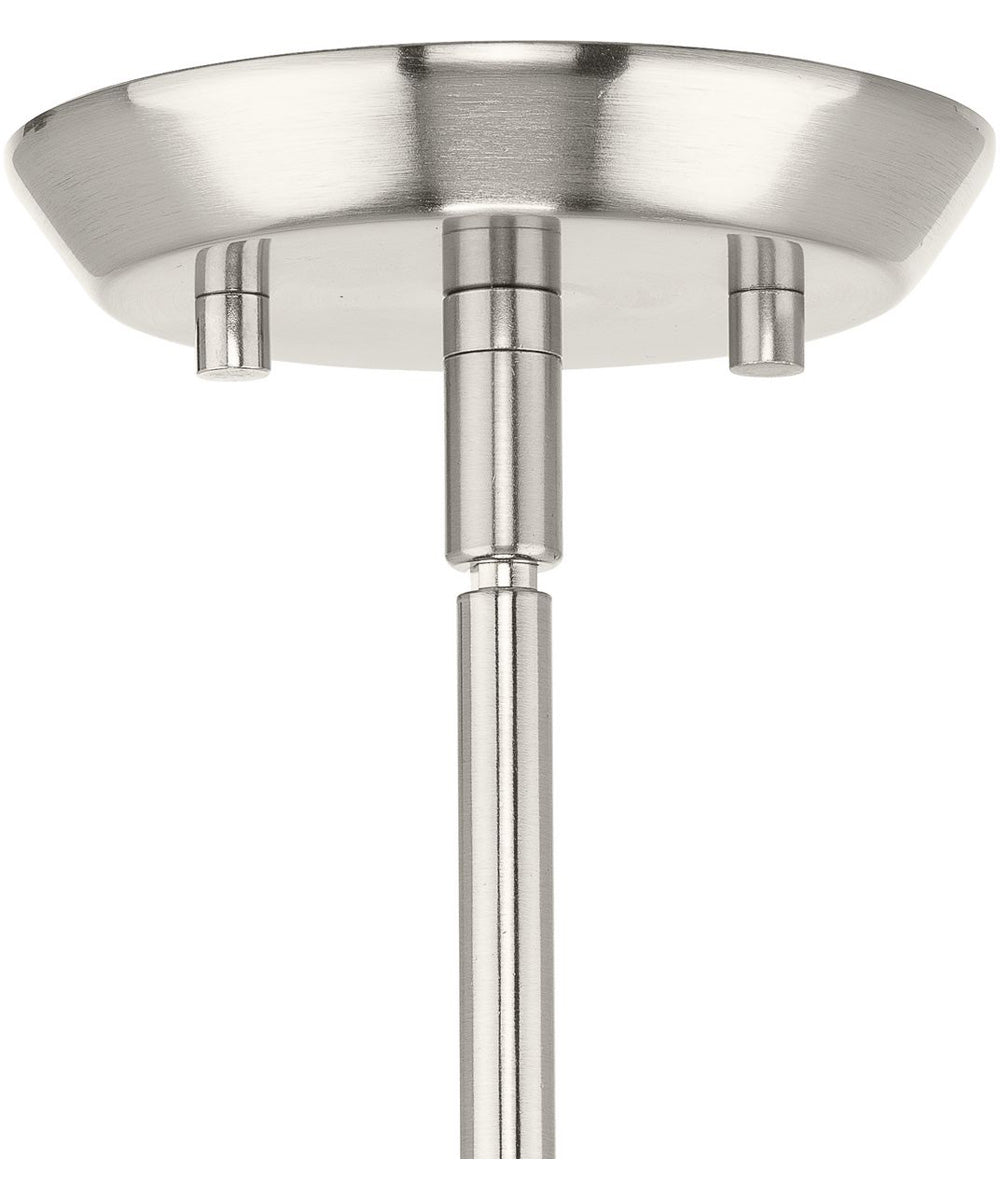 Clarion 1-Light Etched White Pendant P500429 Brushed Nickel
