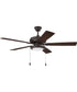EOS Low Profile 1 bulb Frosted White 52" Ceiling Fan 1-Light Fan Classic Bronze