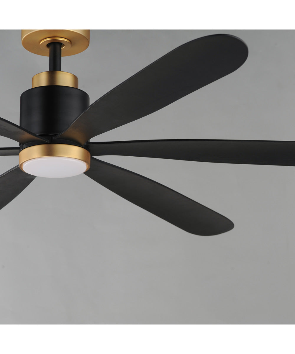 Petals 60 inch 6-Blade Fan w LED Black / Gold