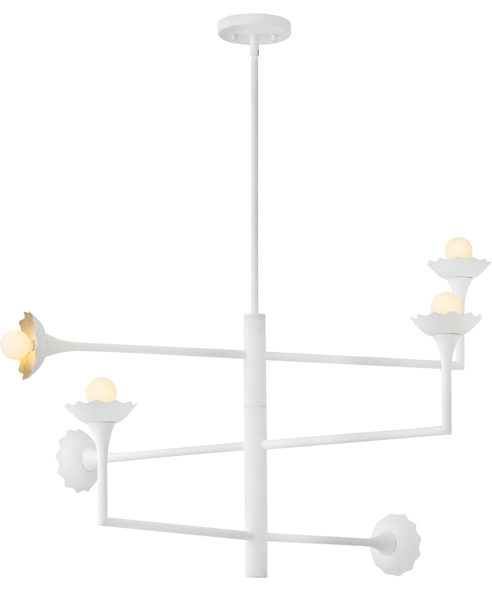 Darla 6-Light Large Adjustable Multi Tier in Textured Plaster