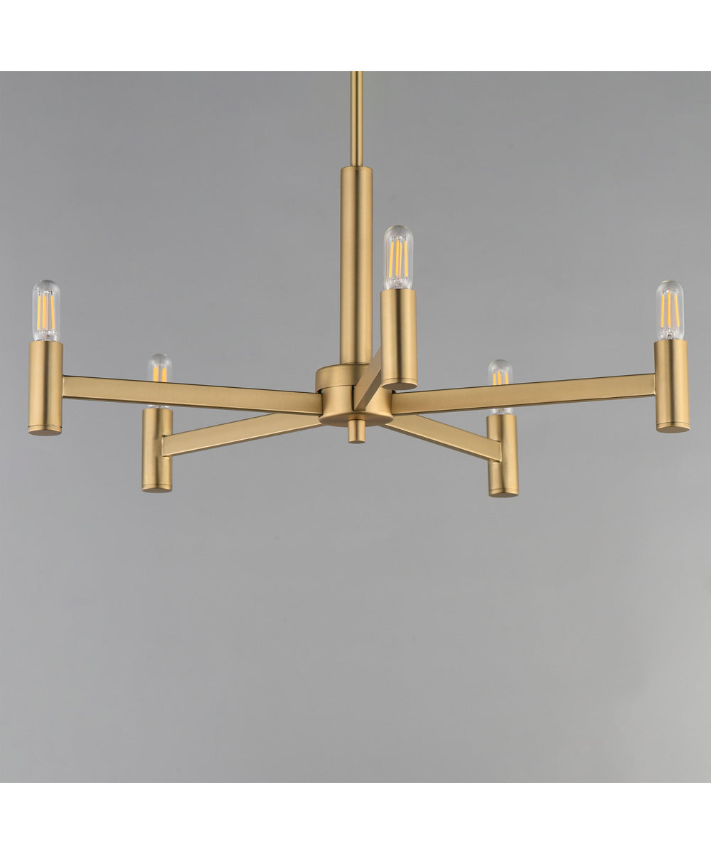 Emana 5-Light Chandelier Natural Aged Brass