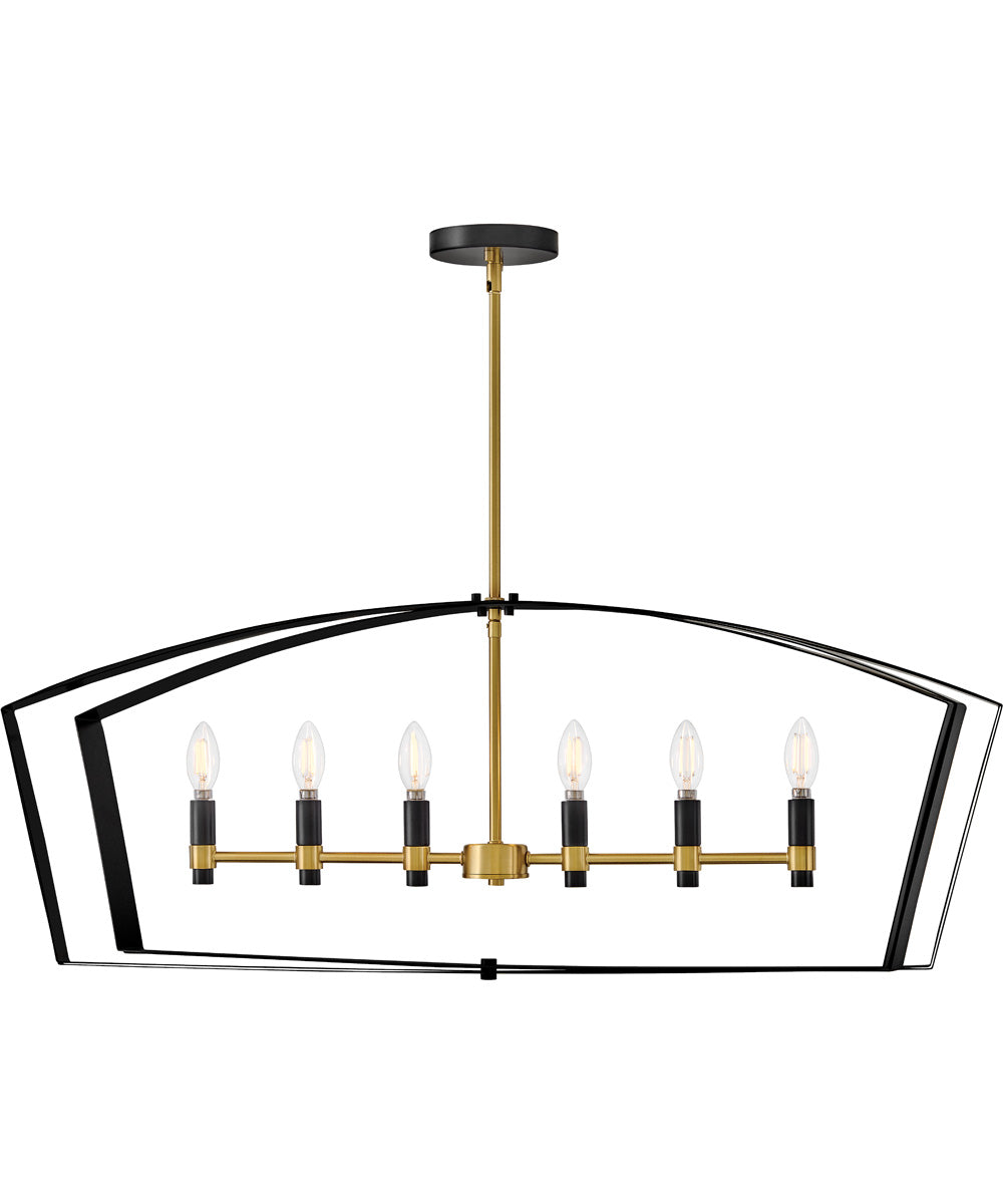 Sammi 6-Light Large Six Light Linear in Black