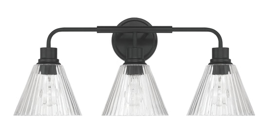 Pleated 3-Light Lighting Flat Black