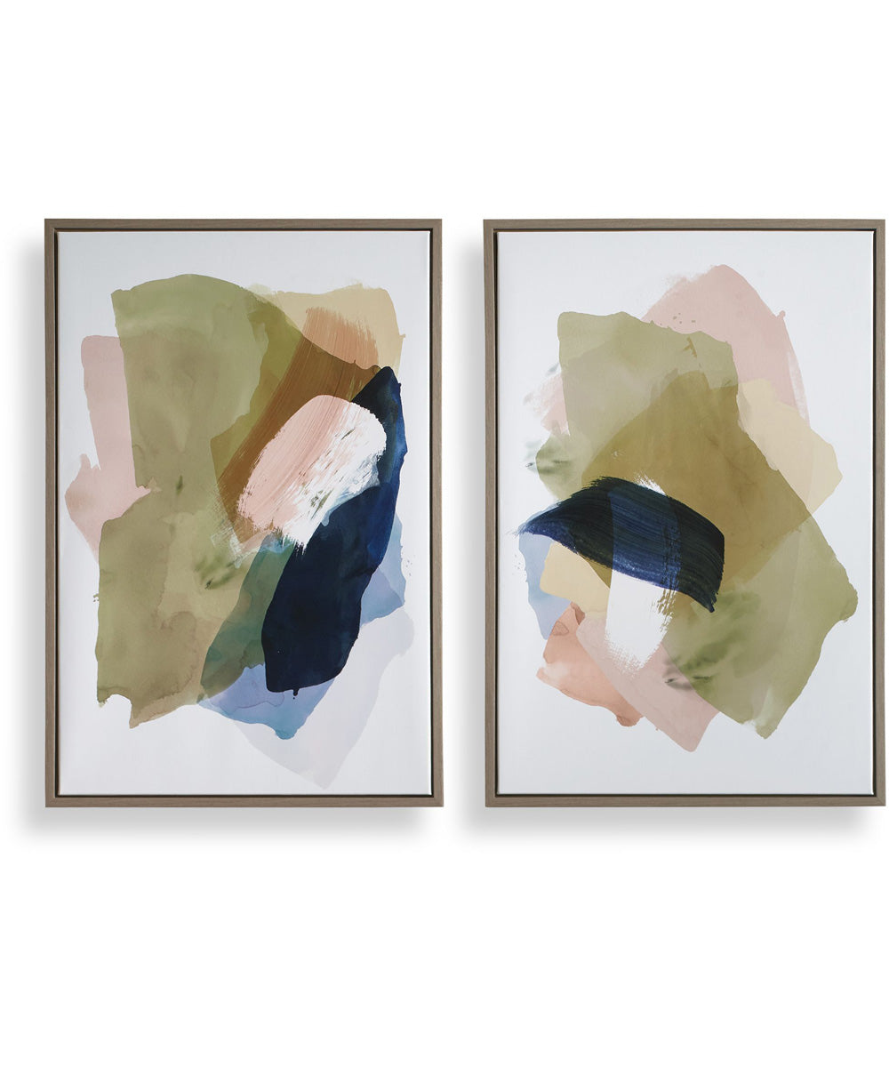 Abstract Afternoon Framed Canvases Set of 2