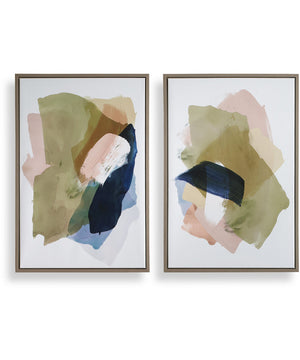 Abstract Afternoon Framed Canvases Set of 2