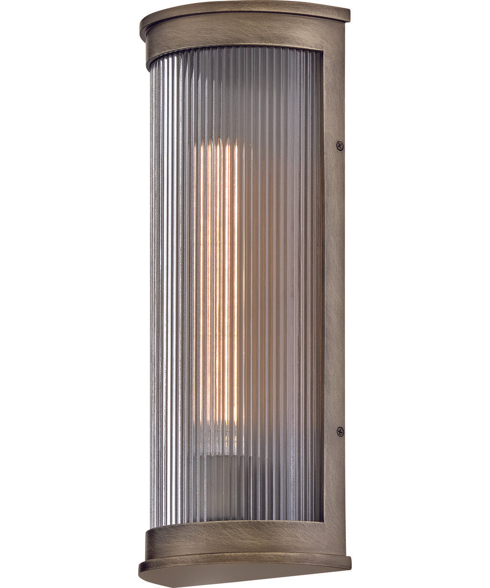 Bluffton 1-Light Medium Wall Mount Lantern in Burnished Bronze