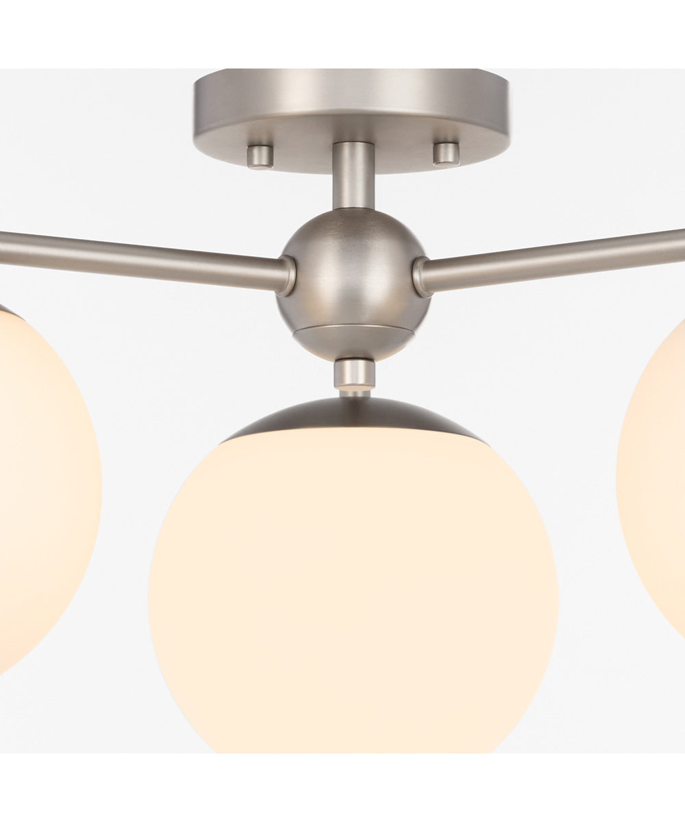 Jasper 3-light Semi-Flush Mount Satin Nickel