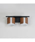 Draughtsman 2-Light Bath Vanity Walnut / Black