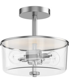 Fuller 2-Light Semi Flush/Pendant Convertible Satin Nickel
