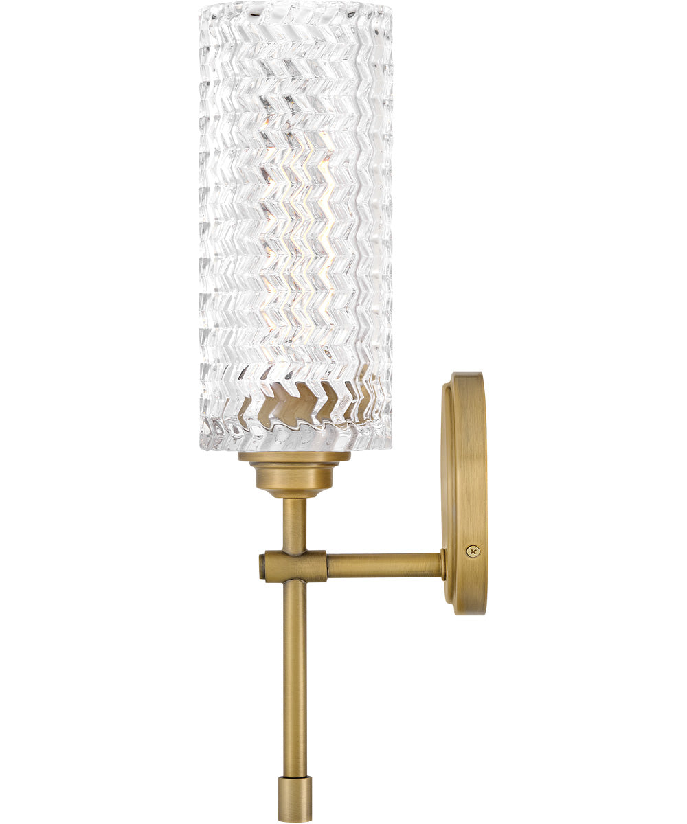 Elle 1-Light Medium Single Light Sconce in Heritage Brass