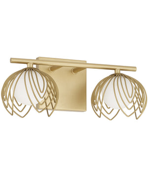 Flora 2-Light Vanity Buffed Gold