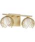 Flora 2-Light Vanity Buffed Gold