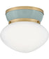 Lucy 1-Light Small Flush Mount in Lacquered Brass