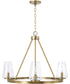 Aaron 4-Light Chandelier Aged Brass