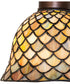 8" Wide Tiffany Fishscale Flushmount