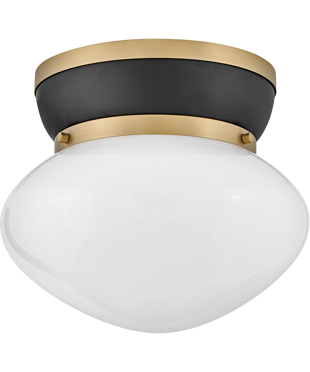 Lucy 1-Light Small Flush Mount in Black
