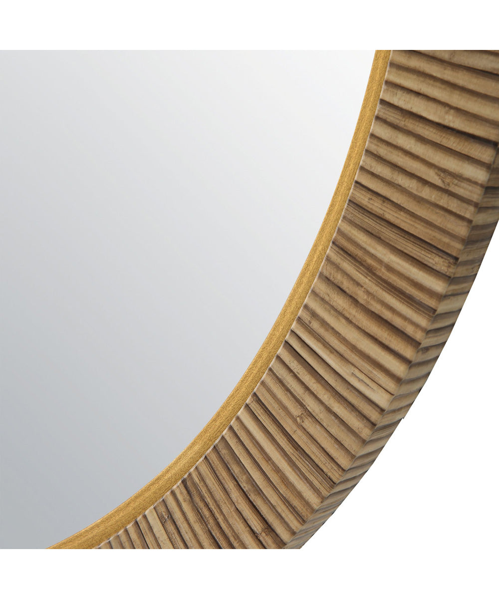 30x30" Wall Mirror Texturde Rattan-Effect