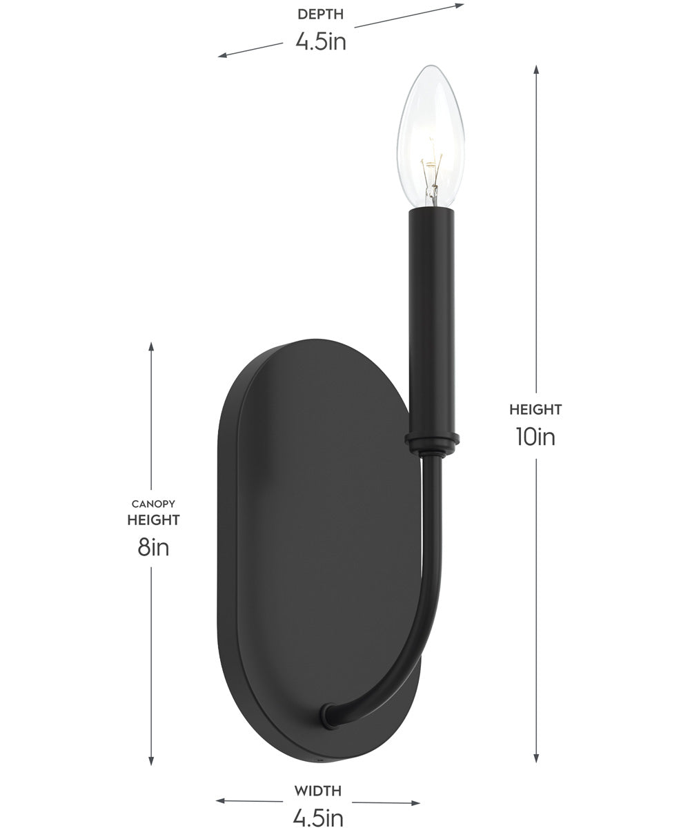 Reines 1-Light Wall Sconce Matte Black