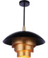 Sculptural Statement Pendants 1-Light Lighting Flat Black/Matte Gold