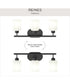Reines 3-Light Bath Vanity with Opal Glass Shades Matte Black