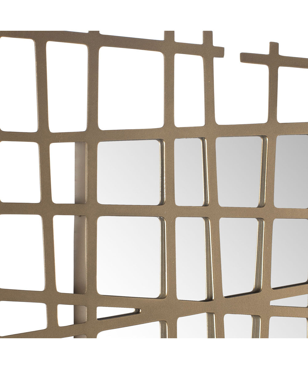 Golden Intersection Mirrored Wall Decor