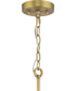 Laila 16 in. 3-Light Semi-Flush Convertible with Woven Jute Accents Vintage Brass