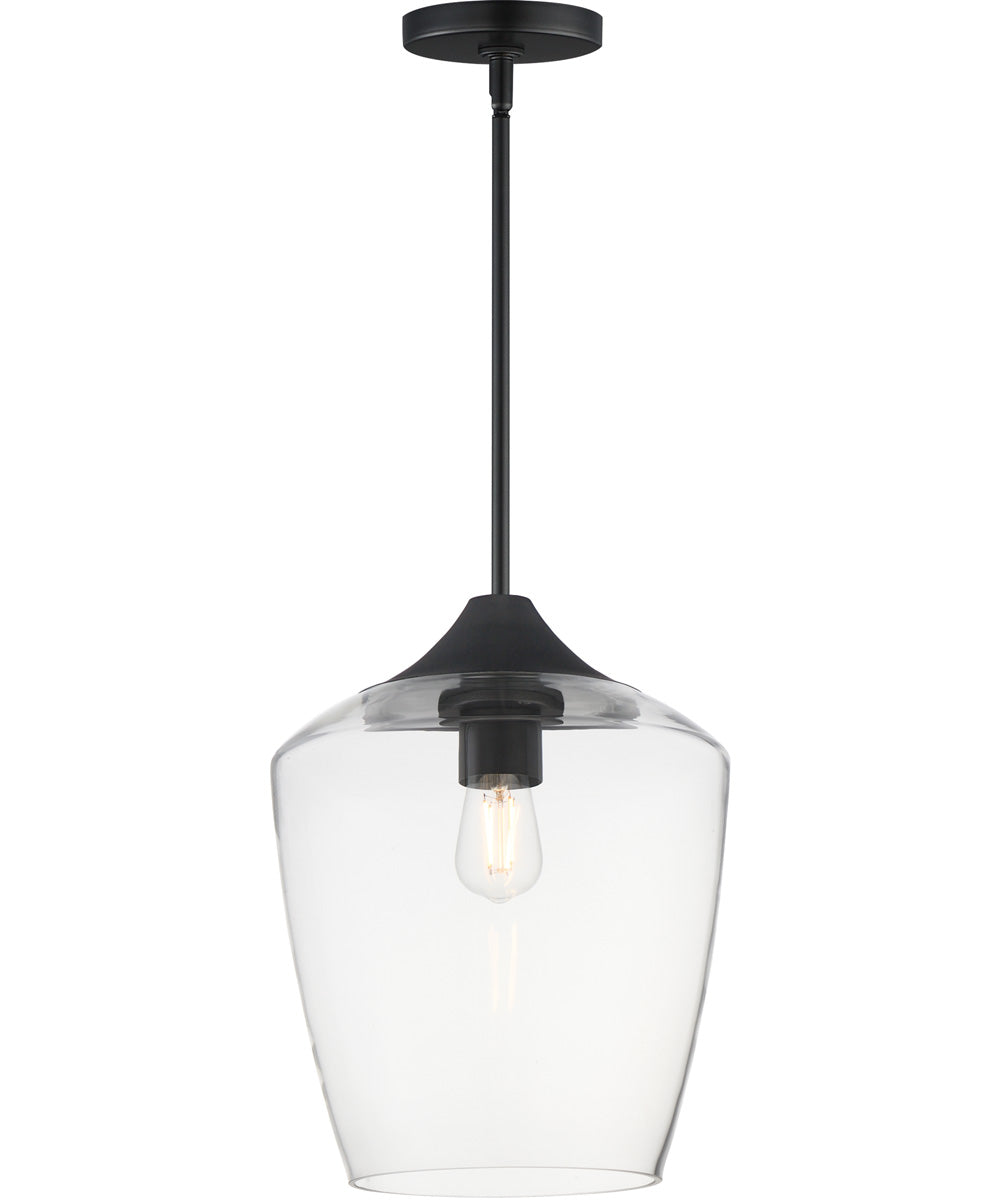 Goblet 12 inch Single Pendant Black