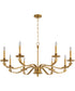 Chantelle 8-light Chandelier Brushed Brass