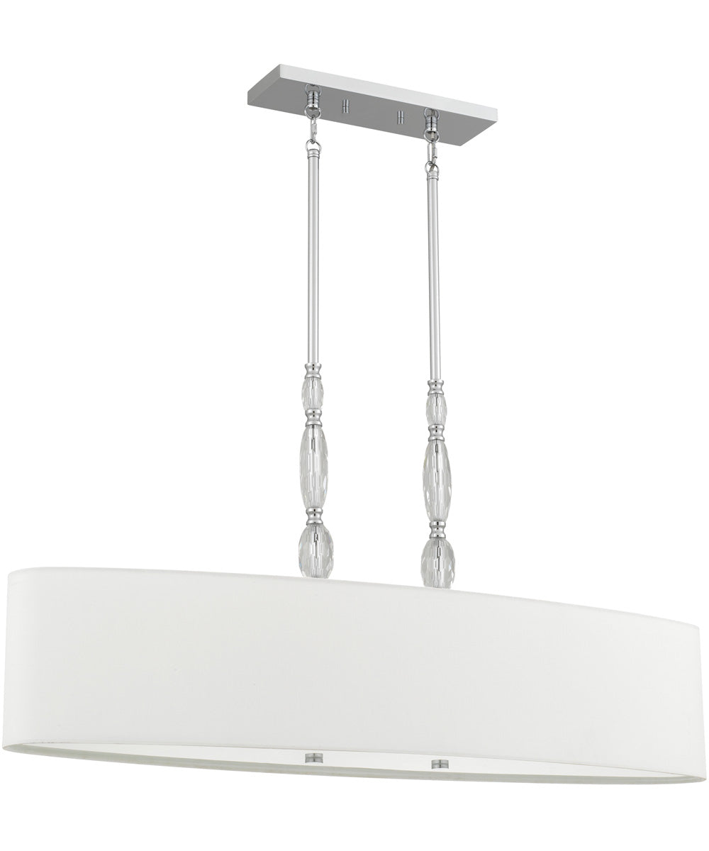 Stone 5-light Island Light Polished Chrome