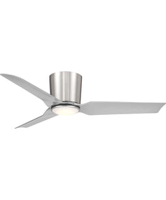 Rynn 48-in. 3-Blade Flush Mount Modern LED Ceiling Fan Brushed Nickel