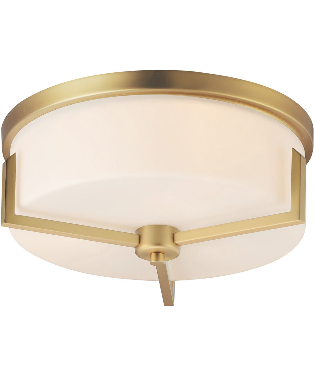 Dart 3-Light Flush Mount Natural Aged Brass