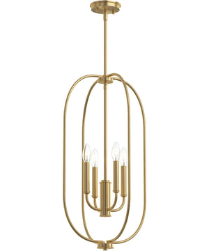 Reines 4-Light Foyer Pendant Brushed Gold
