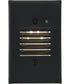 LED Indoor/Outdoor Integrated LED Wall or Step Light with Photocell Black