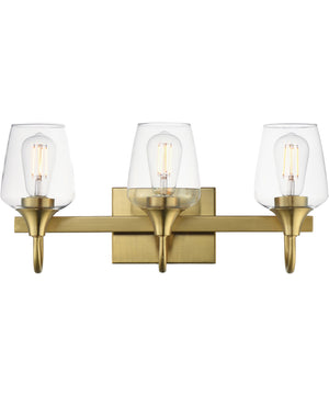 Goblet 3-Light Wall sconce Natural Aged Brass