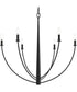 Jheni 6-Light Large Chandelier Matte Black