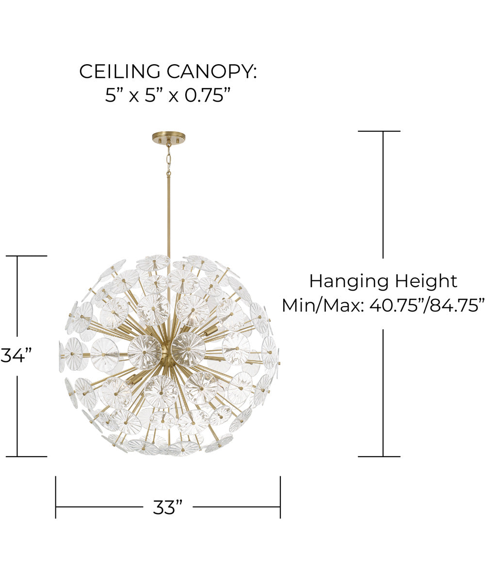 Emelie 8-Light Chandelier Matte Brass