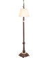 60" High Victorian Bridge Arm W/Pleated Textrene Shade Floor Lamp