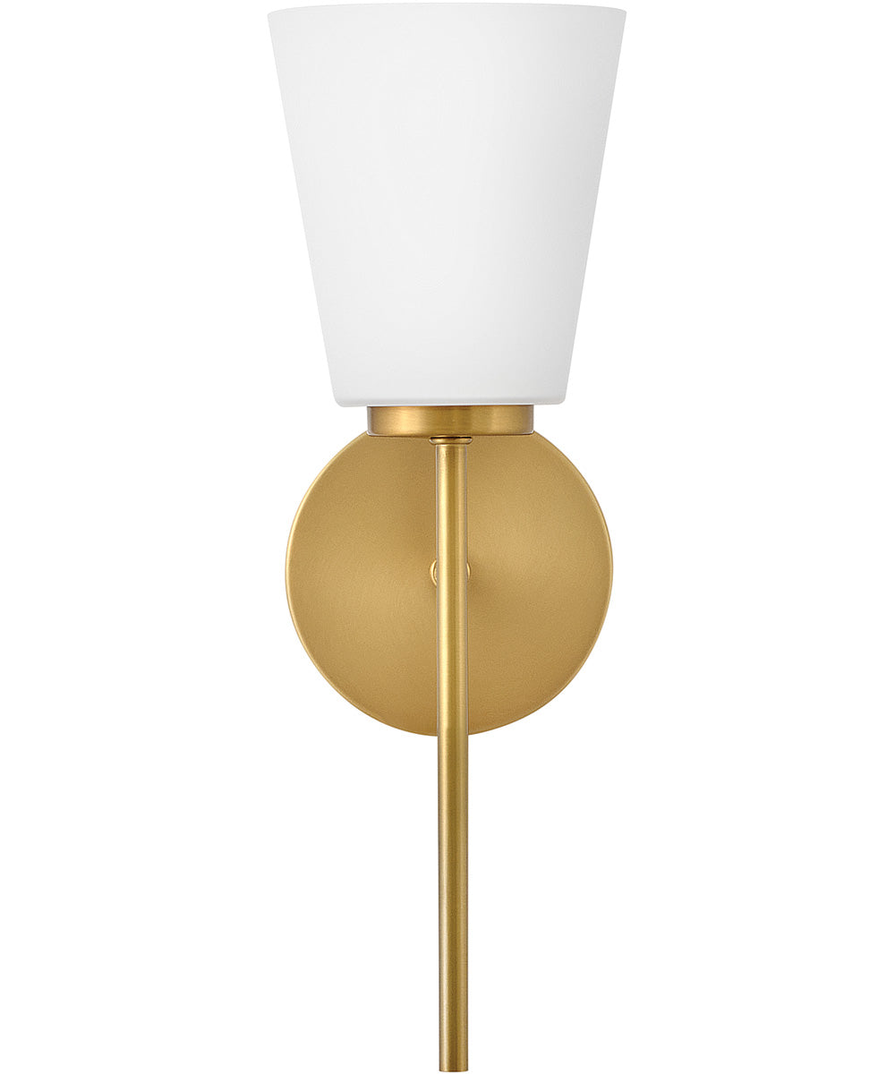 Bri 1-Light Medium Single Light Vanity in Lacquered Brass