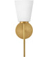 Bri 1-Light Medium Single Light Vanity in Lacquered Brass