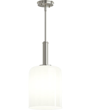 Reines 1-Light Pendant with Opal Glass Shade Brushed Nickel