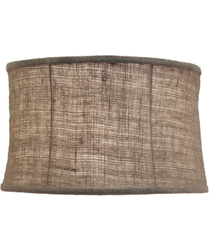 14x14x9 Natural Burlap Modified Drum Softback Lampshade
