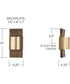 Sidney 1-Light Sconce Nordic Wood and Matte Brass