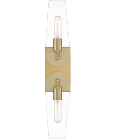 Bergen Beach 2 Light Wall Sconce Brushed Gold