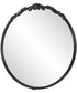 30x31" Wall Mirror Satin Black with Light Gray Glaze